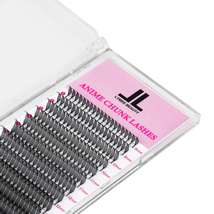 0.07MM Premade Anime Chunk Eyelash Extensions 12Rows-lymeebeauty