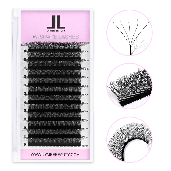 5D W-Shape Premade Volume Fan Lash Extensions - LymeeBeauty