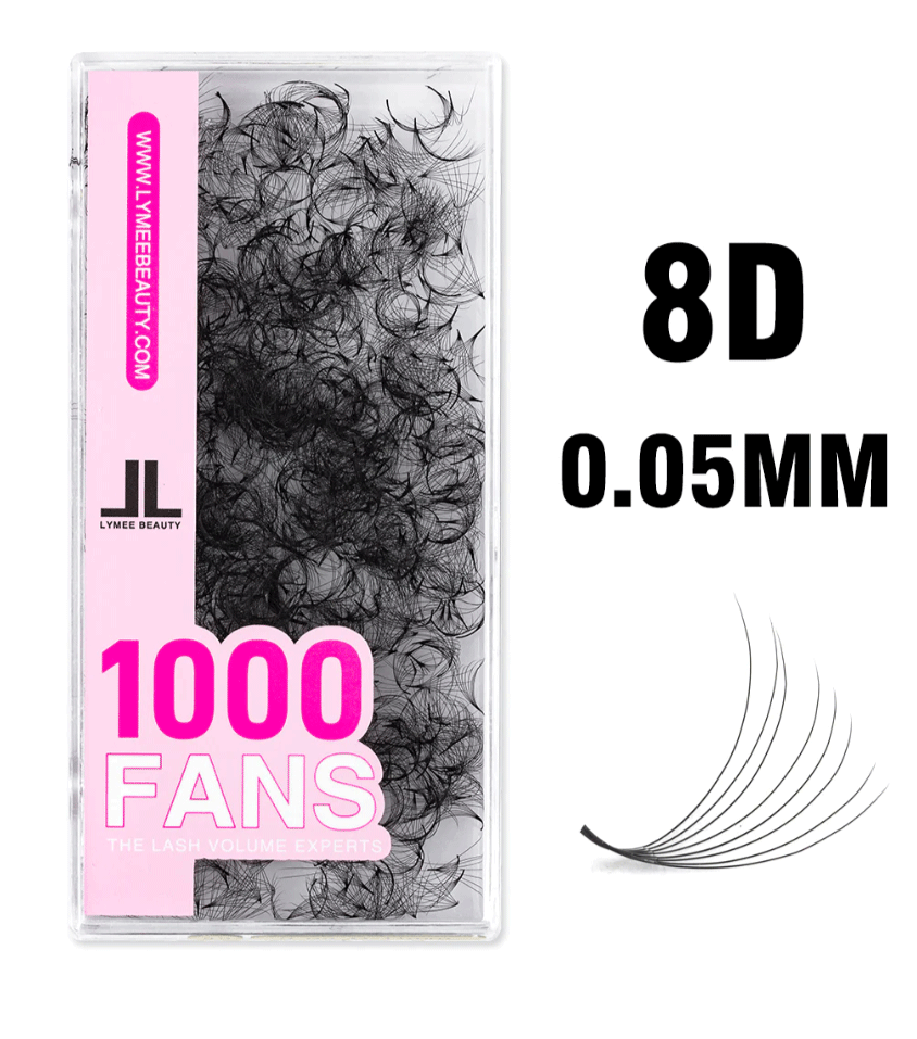 8D Premade Lash Fans - 1000 Loose Promade Fans-LYMEEBEAUTY