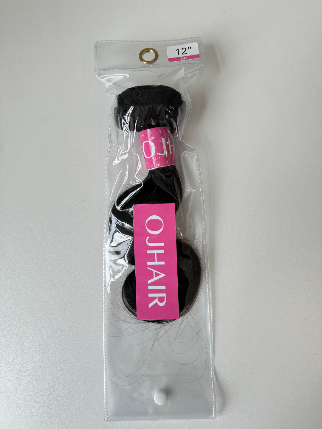 Onda de cuerpo ojhair 12 pulgadas de cabello humano negro