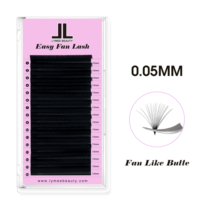 0.05MM Cashmere Easy Fan Eyelash Extensions - LymeeBeauty