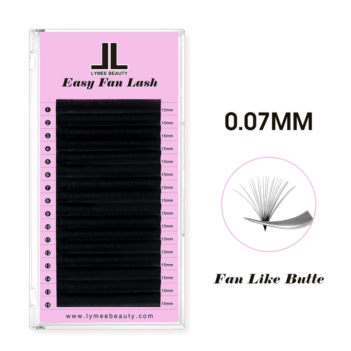 0.07MM Cashmere Easy Fan Eyelash Extensions - LymeeBeauty