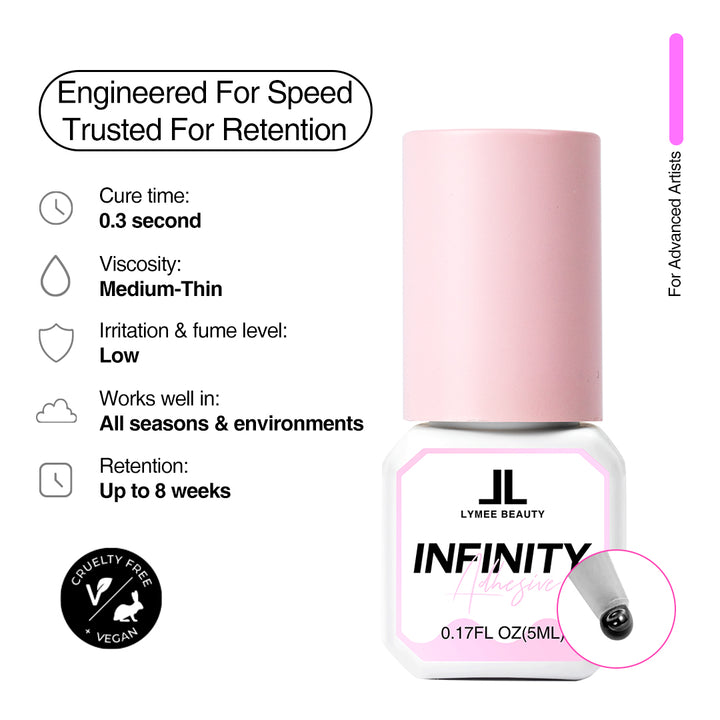 0.3 Second Infinity Eyelash Extension Glue - LymeeBeauty