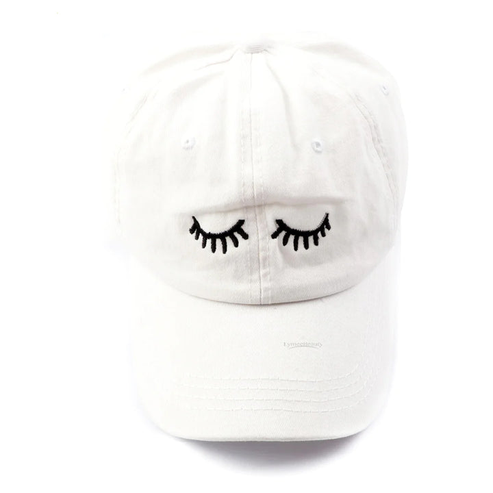 Eyelashes Embroidery Baseball Cap Summer Fashion Hat - LymeeBeauty