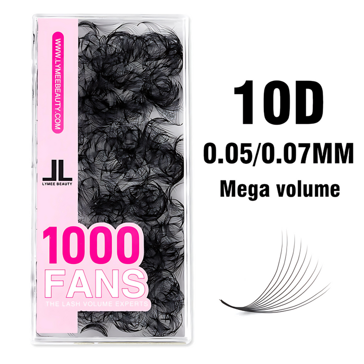 10D Premade Lash Fans - 1000 Loose Promade Fans-LYMEEBEAUTY