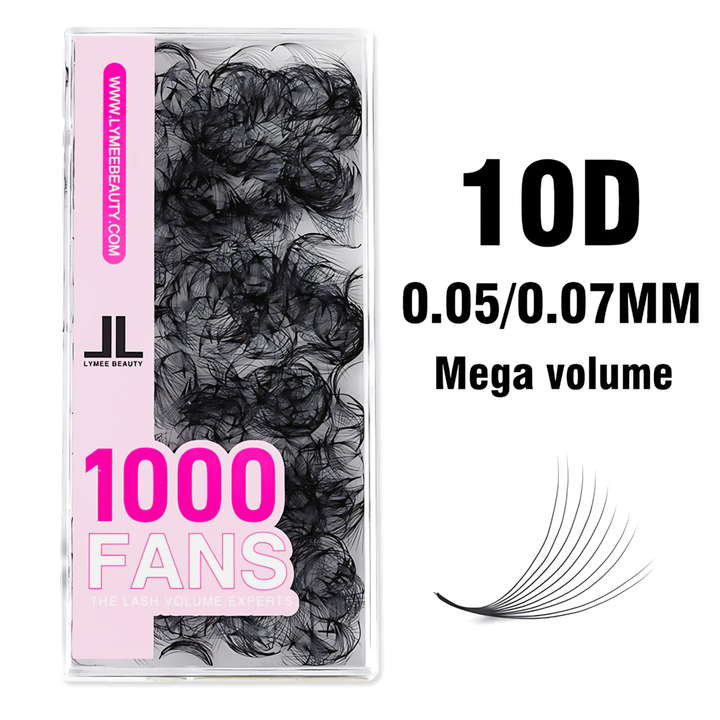 10D Premade Lash Fans - 1000 Loose Promade Fans-LYMEEBEAUTY