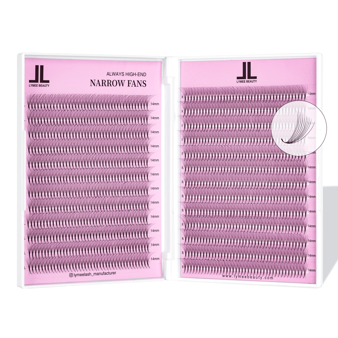 10D  Promade Narrow  Fans - 1000 Fans 25 Rows-lymeebeauty