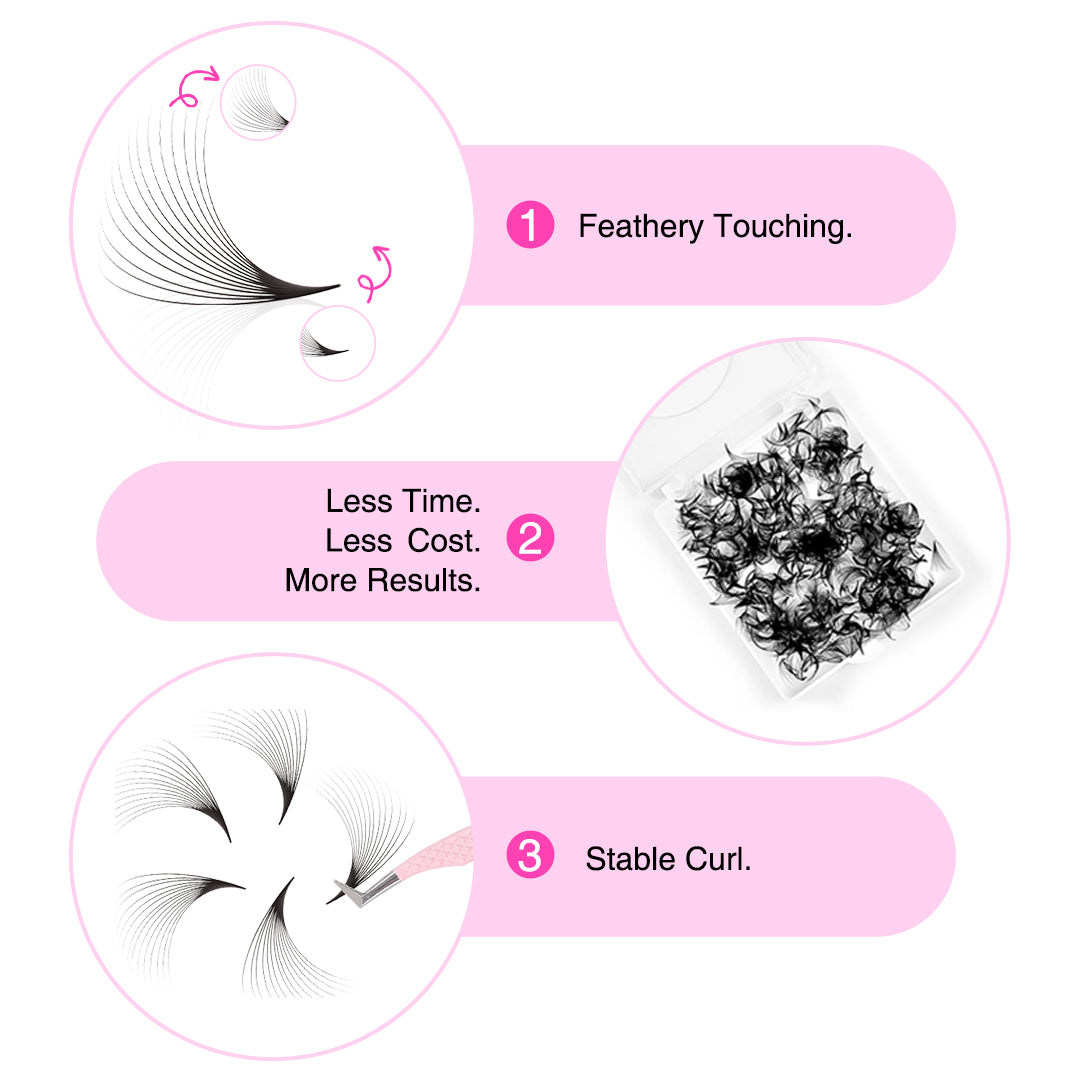 14D Premade Lash Fans - 500 Loose Promade Fans-LymeeBeauty