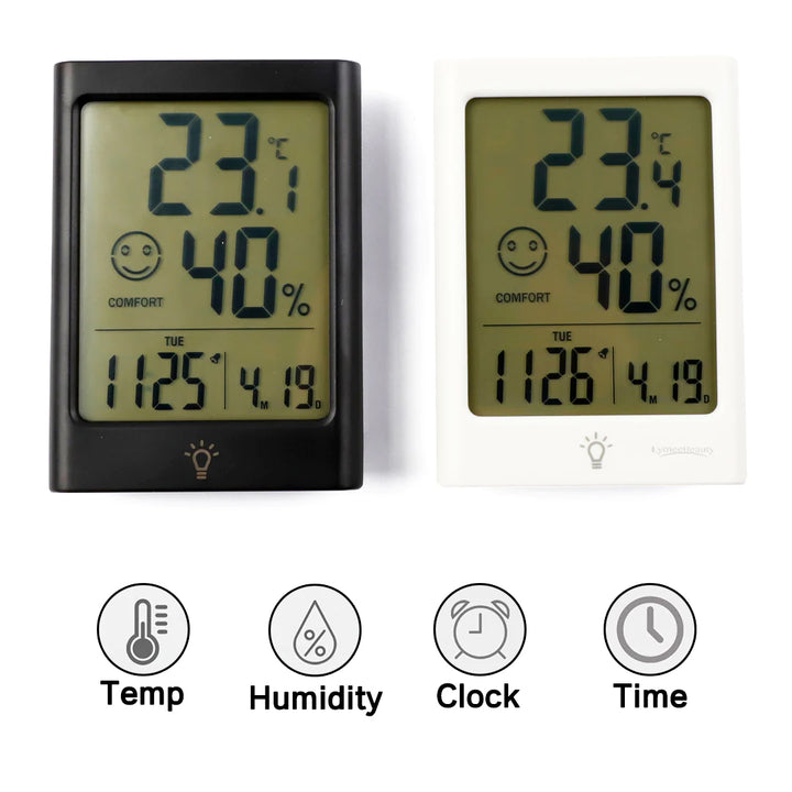 Intelligent Temperature And Humidity Meter With Alarm Clock - LymeeBeauty