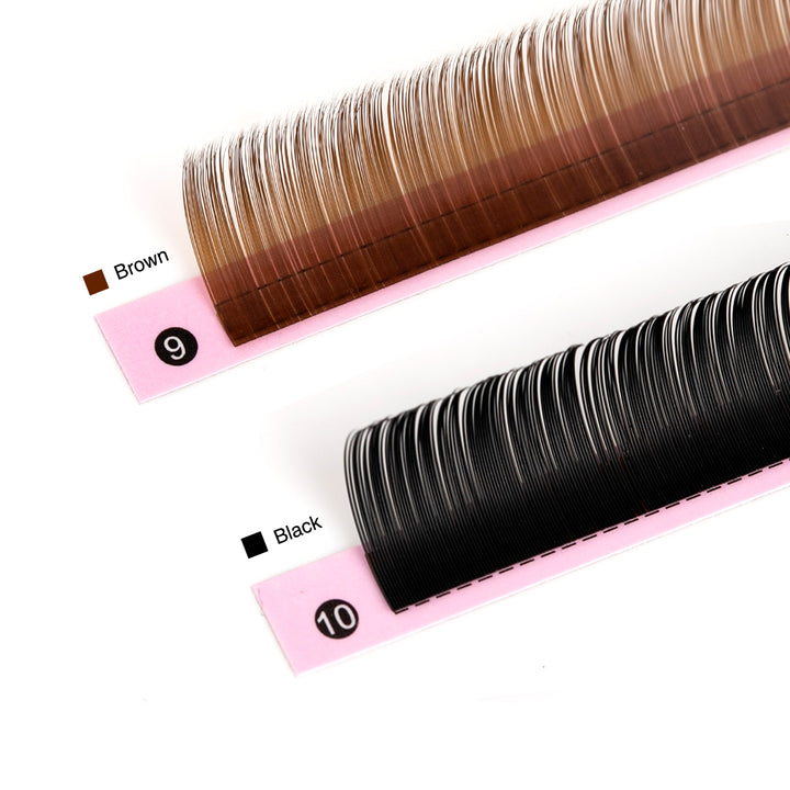 Dark Brown Premium Colored Volume Eyelash Extensions 16 Rows - Lymeebeauty