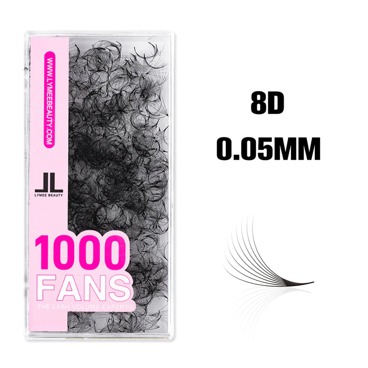 8D Premade Lash Fans - 1000 Loose Promade Fans-LYMEEBEAUTY