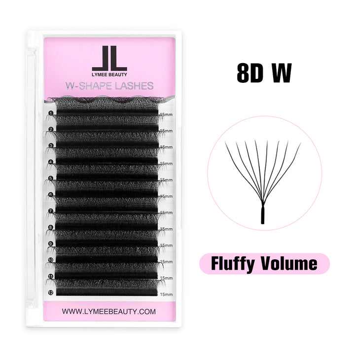 8D W-Shape Premade Volume Fan Lash Extensions - Lymeebeauty