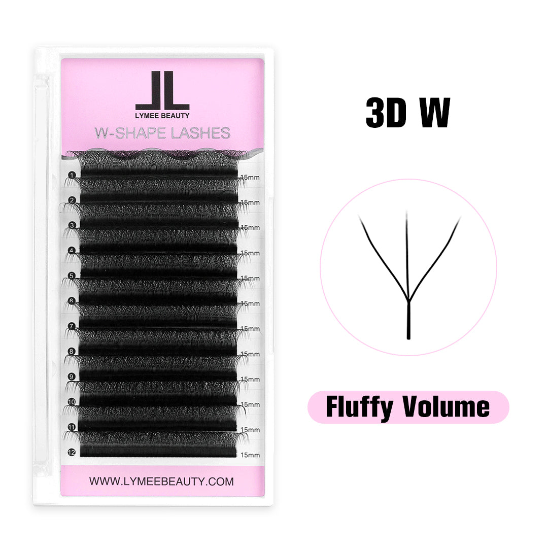 3D W-Shape Premade Volume Fan Lashes - Lymeebeauty