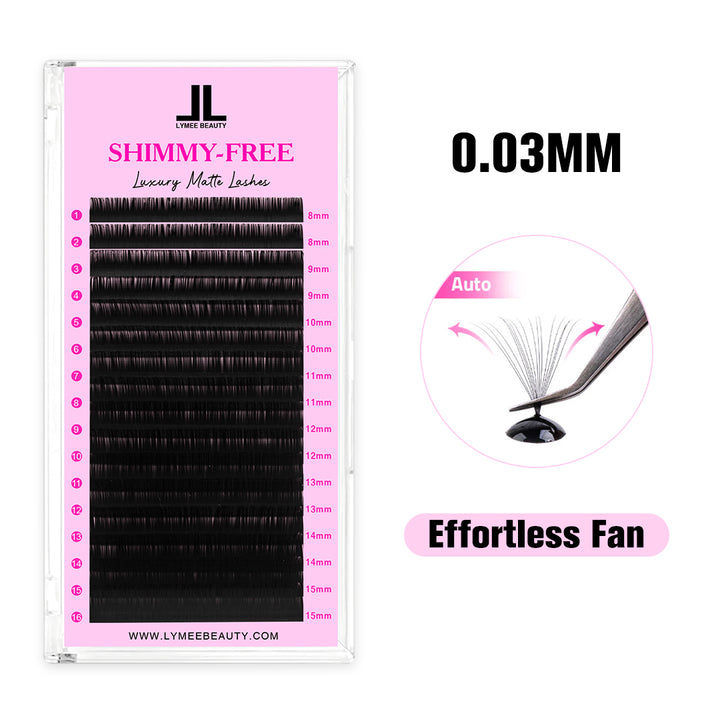 0.03MM Shimmy-Free Lashes 16 Rows - Lymeebeauty
