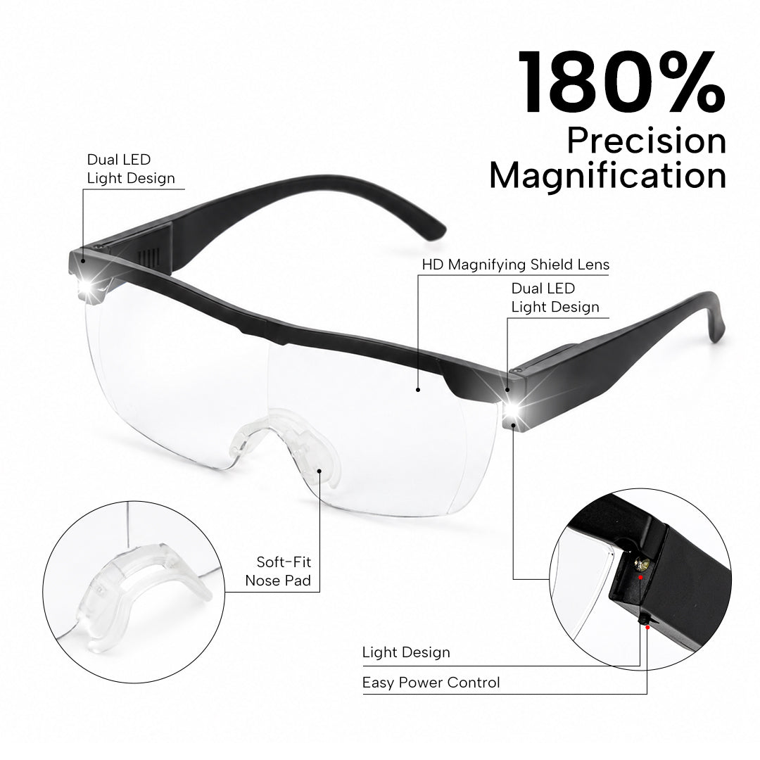 LED Magnifying Glasses with Light for Lash Extensions -Lymeebeauty