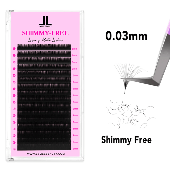 0.03MM Shimmy-Free Lashes 16 Rows -lymeebeauty