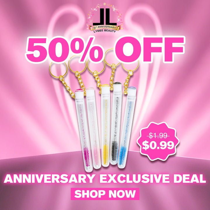 Smiley Bottle Glitter Mascara Brushes With Ring
