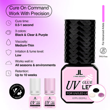 0.5-1s UV/LED Lash Glue（For UV/LED Light）- Lymeebeauty
