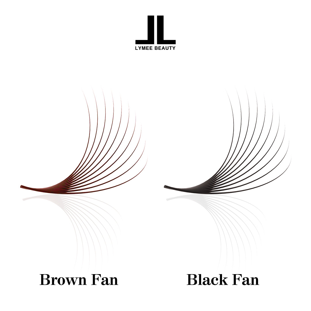 10D Brown Premade Lash Fans - 500 Loose Promade Fans-LymeeBeauty