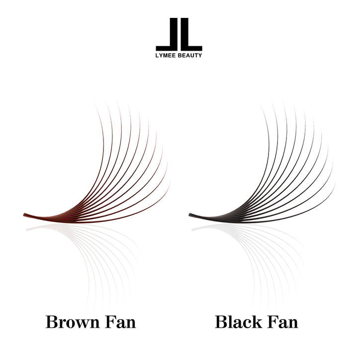 10D Brown Premade Lash Fans - 500 Loose Promade Fans-LymeeBeauty
