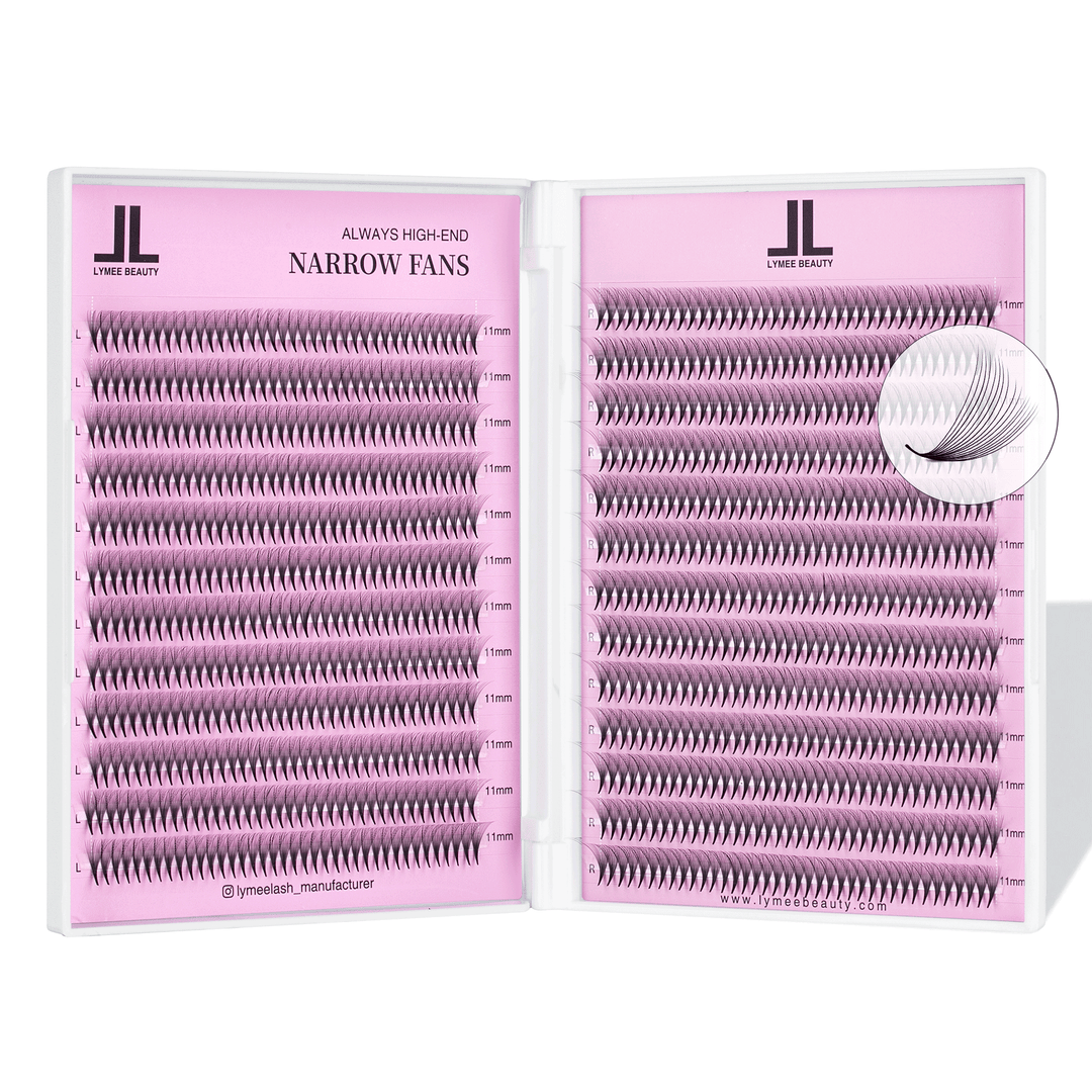 16D  Promade Narrow  Fans - 1000 Fans 25 Rows-lymeebeauty