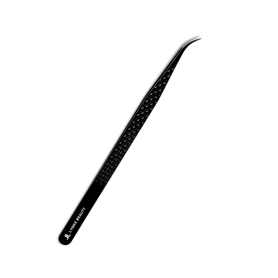 TB-06 Black Fiber Tweezers For Eyelash Extension