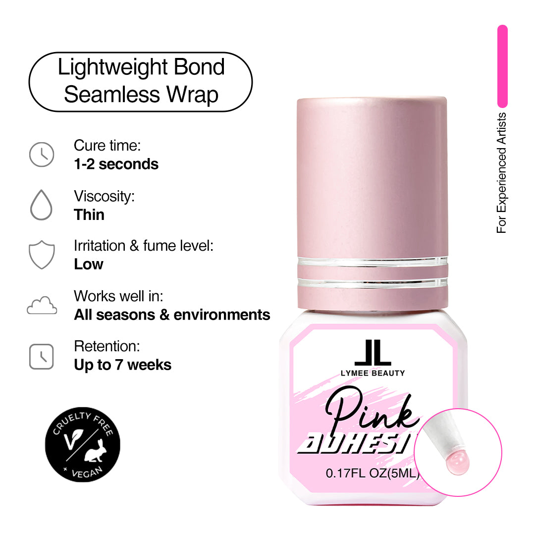 1-2 Seconds Pink Eyelash Extension Glue - LymeeBeauty