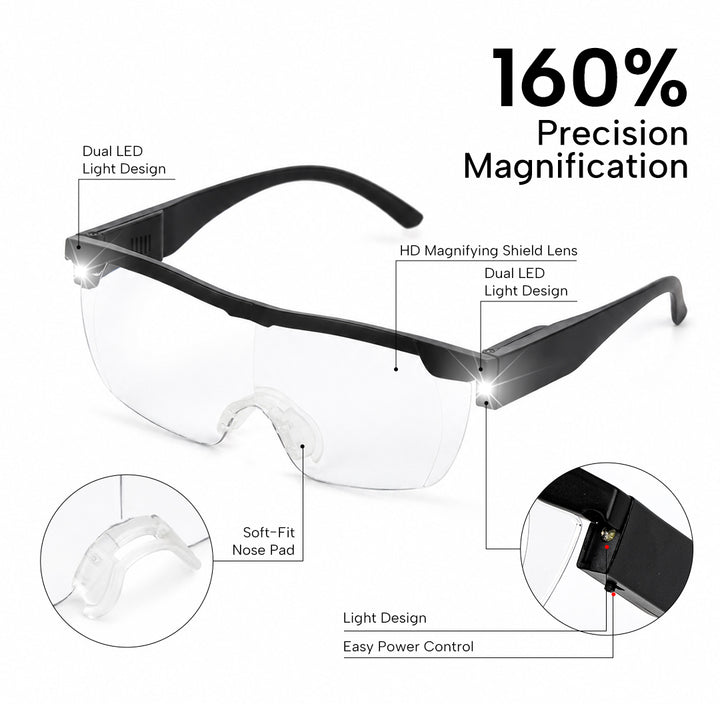 LED Magnifying Glasses with Light for Lash Extensions -Lymeebeauty