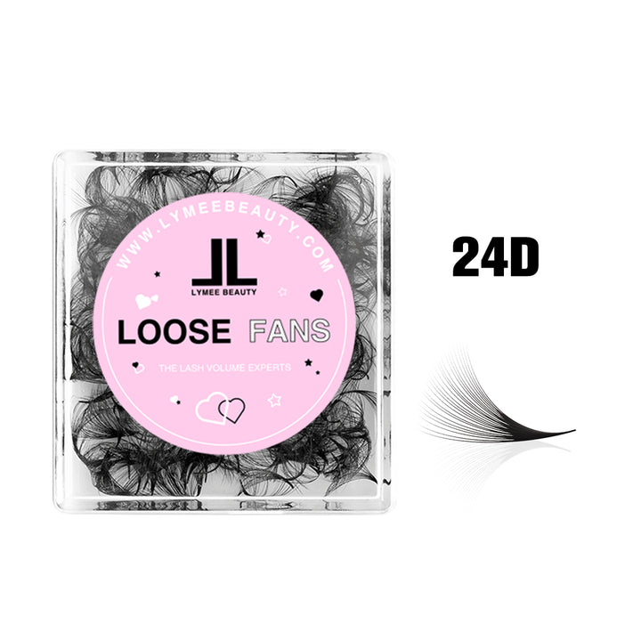 12D Handmade Premade Volume Loose Fans Pointy Base(500 Fans) - Lymeebeauty