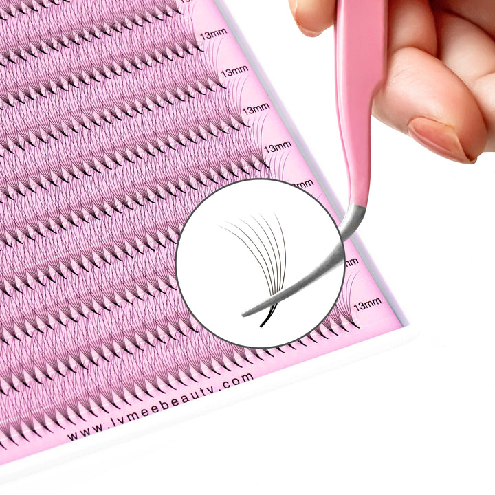 6D  Promade Narrow  Fans - 1000 Fans 25 Rows-lymeebeauty
