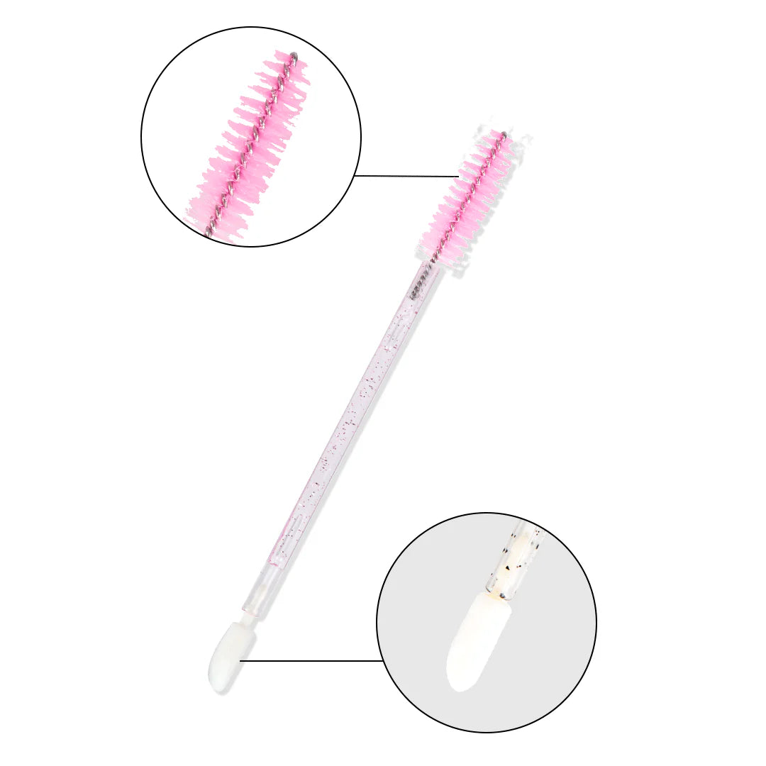 Lip Wand & Lashes Brush Duo For Eyelash Extensions