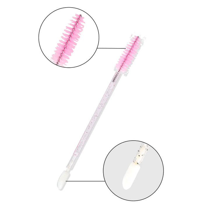 Lip Wand & Lashes Brush Duo For Eyelash Extensions