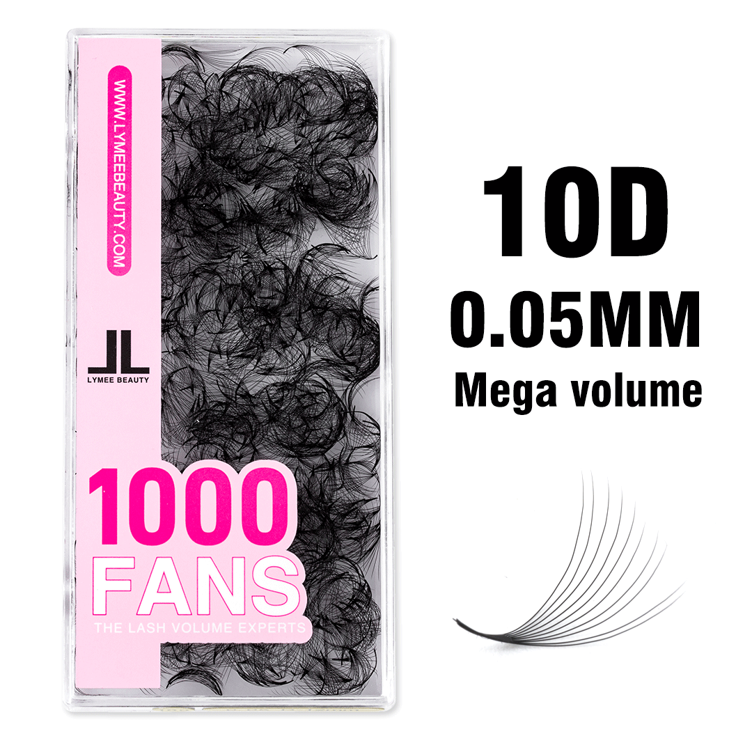 10D Premade Lash Fans - 1000 Loose Promade Fans-LYMEEBEAUTY