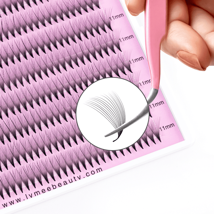 16D  Promade Narrow  Fans - 1000 Fans 25 Rows-lymeebeauty