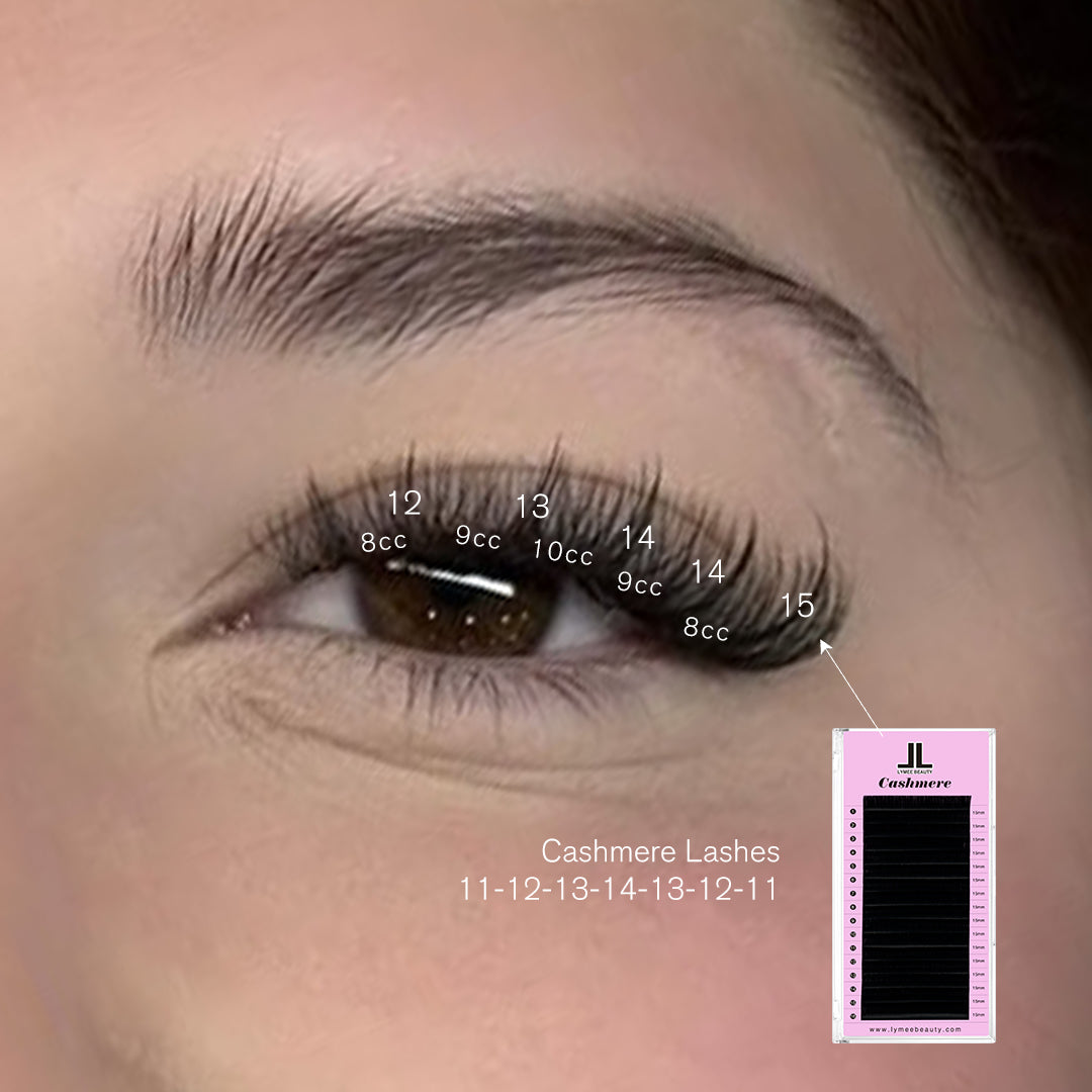 Cashmere Eyelash Extensions 16 Rows - Lymeebeauty