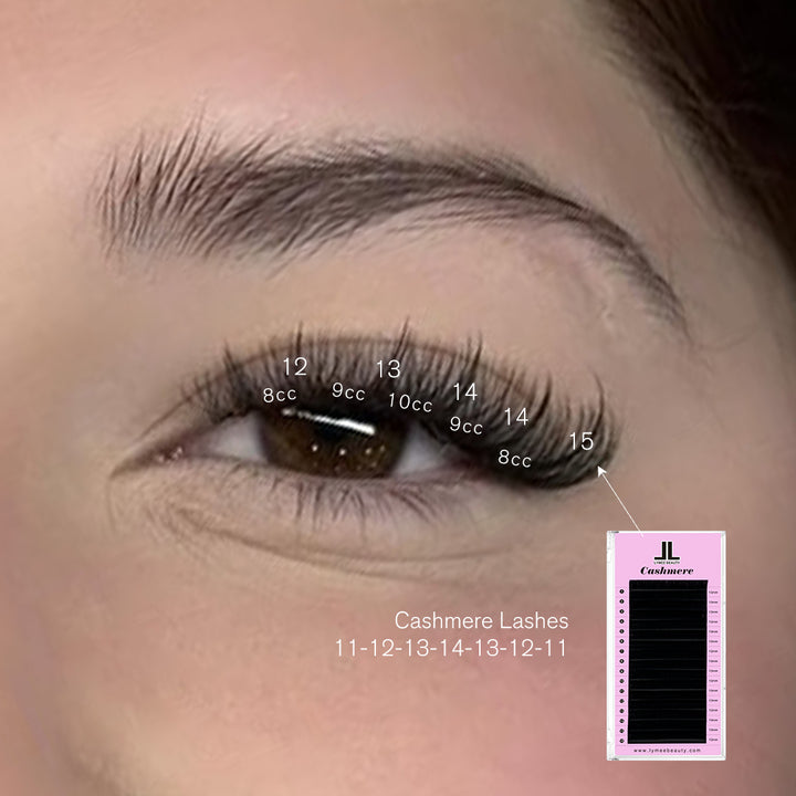 Cashmere Eyelash Extensions 16 Rows - Lymeebeauty