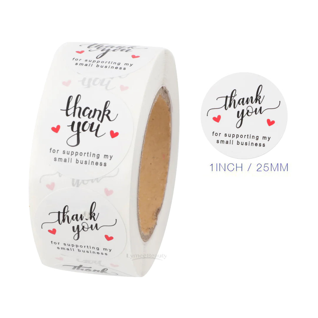 Thank You Stickers Rolls (500PCS) - LymeeBeauty