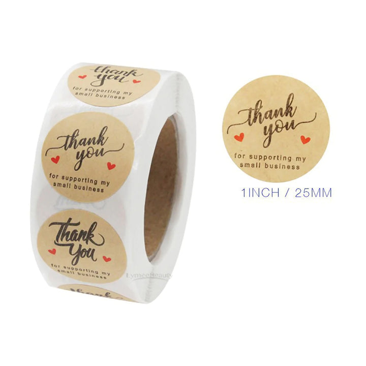 Thank You Stickers Rolls (500PCS) - LymeeBeauty