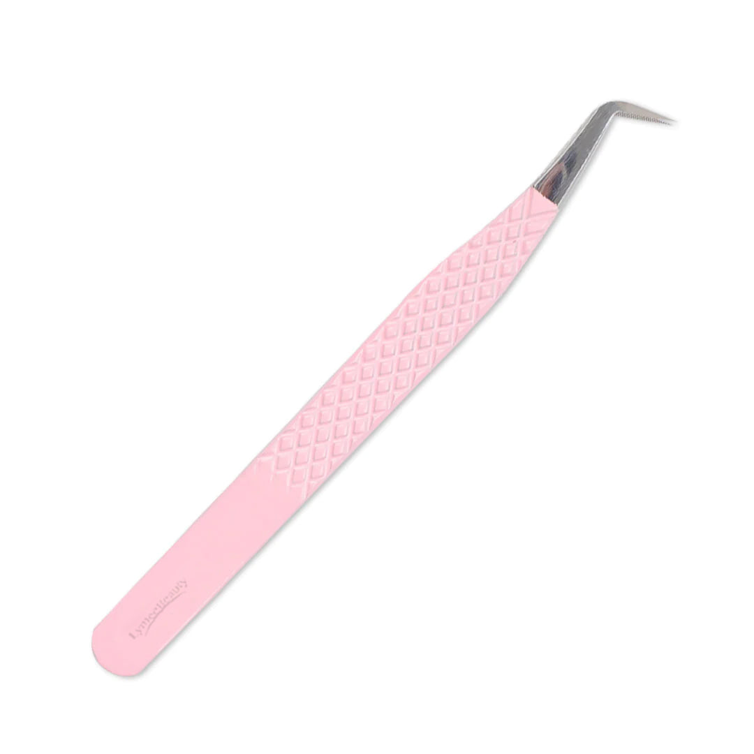 TL-03 Light Pink Fiber Tweezers For Eyelash Extension