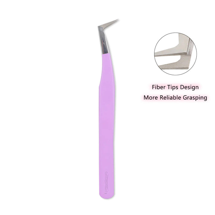 TV-02 Violet Fiber Tweezers For Eyelash Extension