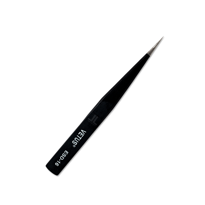 TS-16 Black Non-Magnetic Tweezer For Eyelash Extension-lymeebeauty