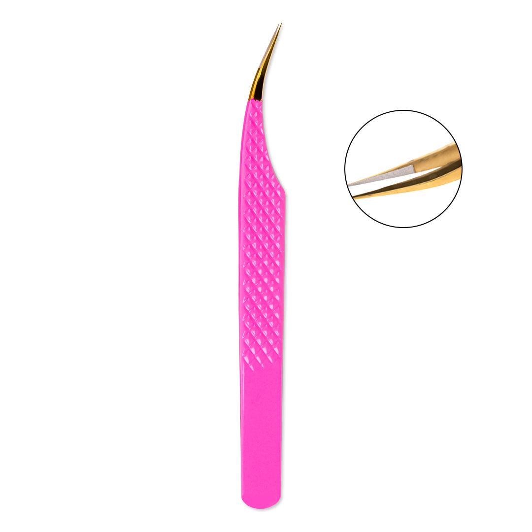 TP-10 Pink Fiber Tweezers For Eyelash Extension - LymeeBeauty