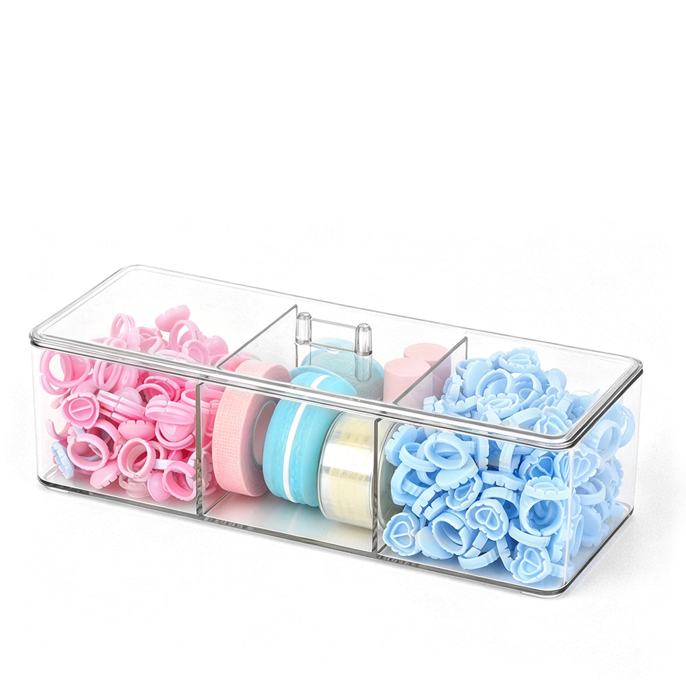 3 Compartment Box with Lid - Lymeebeauty