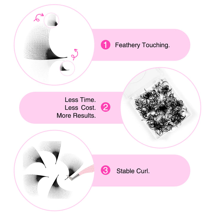 40D Premade Lash Fans - 500 Loose Promade Fans-LymeeBeauty