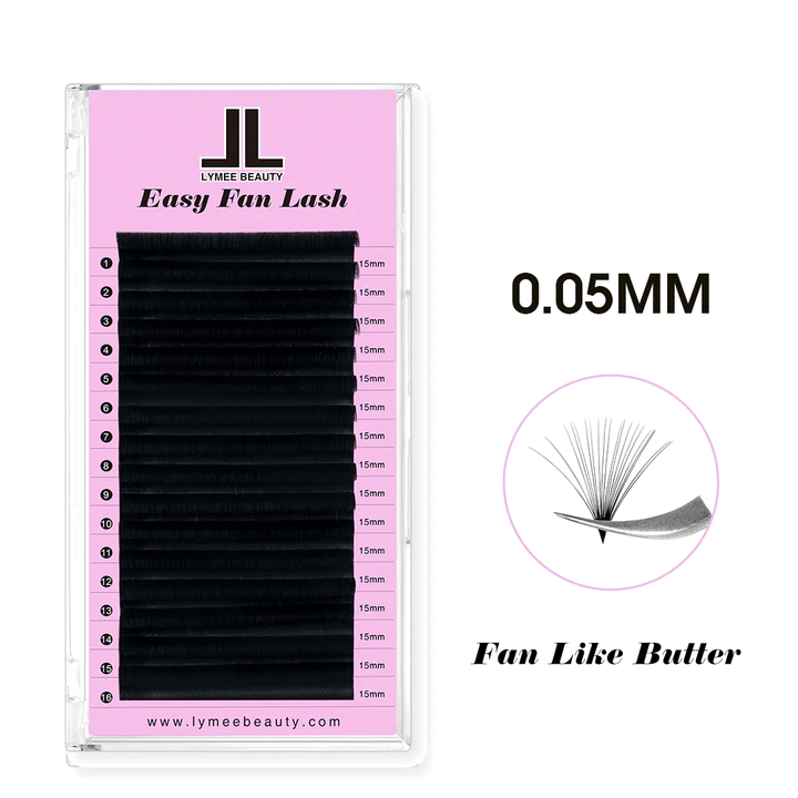 0.05MM Cashmere Easy Fan Eyelash Extensions - LymeeBeauty