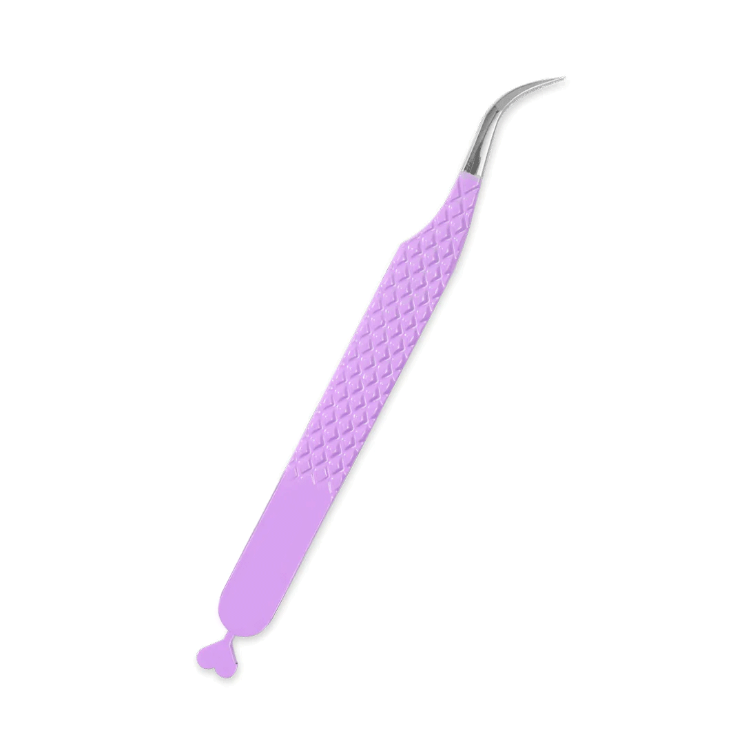 TV-04 Violet Heart-shaped Tweezers For Eyelash Extension