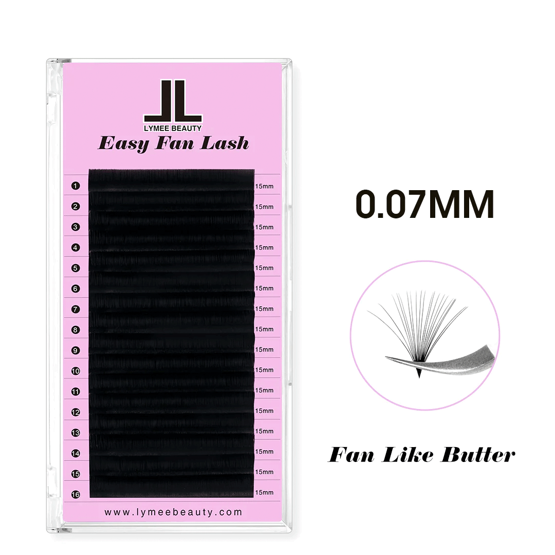 0.07MM Cashmere Easy Fan Eyelash Extensions - LymeeBeauty