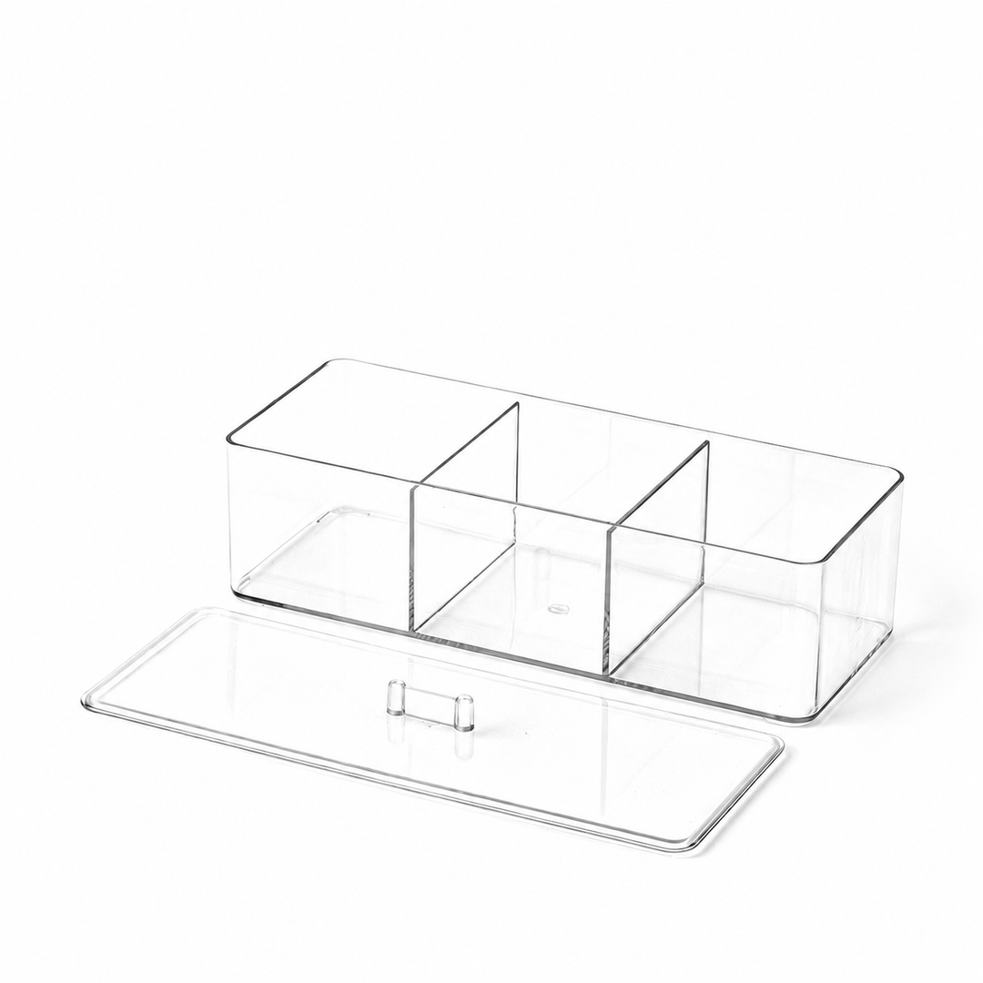 3 Compartment Box with Lid - Lymeebeauty