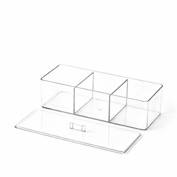 3 Compartment Box with Lid - Lymeebeauty