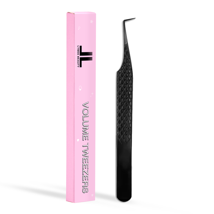 TB-01 Black Fiber Tweezers For Eyelash Extension